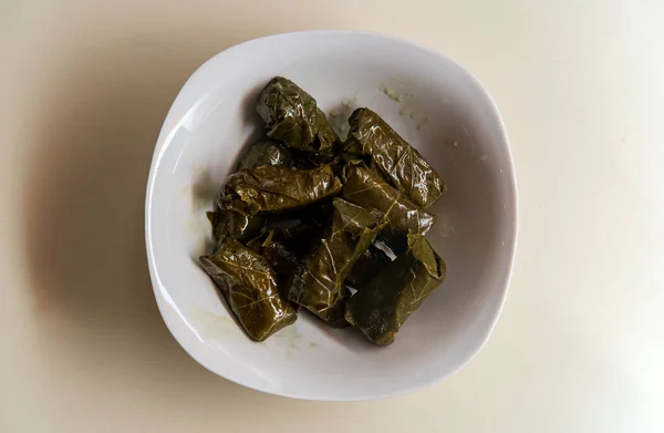 Armeniska Yaprak Dolma Fyllda Druvblad Aptitretare — Stockfoto