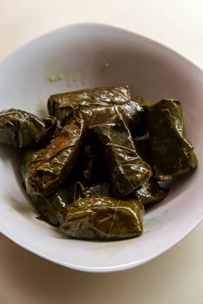 Yaprak Dolma Armênio Uva Recheada Folhas Aperitivo — Fotografia de Stock