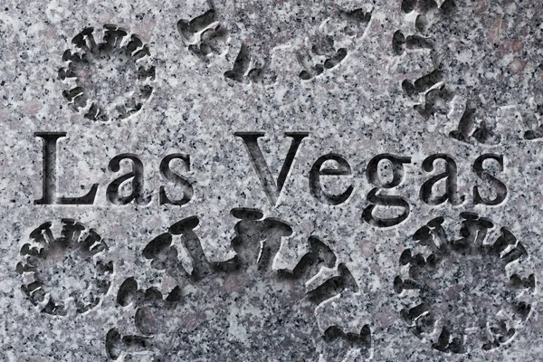 Grabado Deletreando Ciudad Las Vegas Ilustración Superficie Vieja Texturizada —  Fotos de Stock