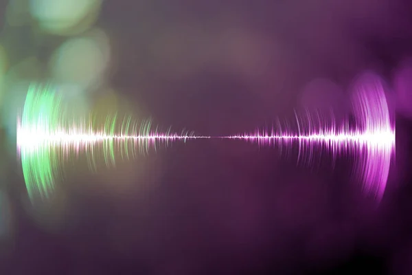 映像ネオン音波のコンセプト3Dイラストアブストラクト背景 — ストック写真