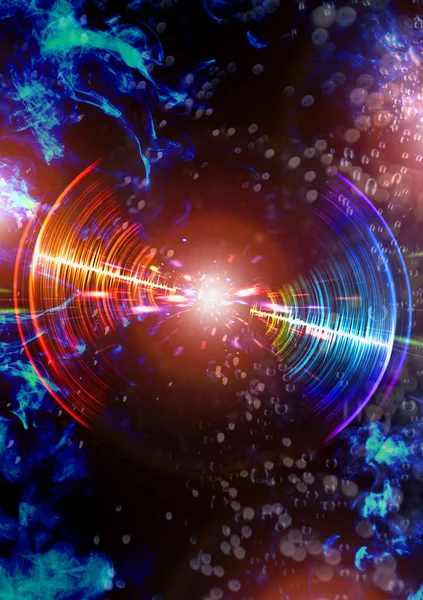 Концепція Візуальної Неонової Звукової Хвилі Ілюстрація Абстрактний Фон — стокове фото