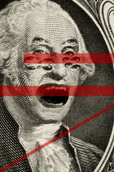 Abstrakte Kunst George Washington Wütend Auf Das Den Usa Mit — Stockfoto