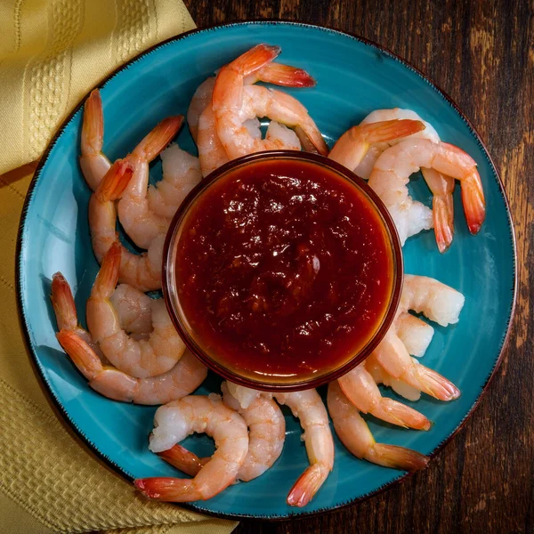 Delightful tailon shrimp cocktail served with horseradish dipping sauce Stock Image Everypixel