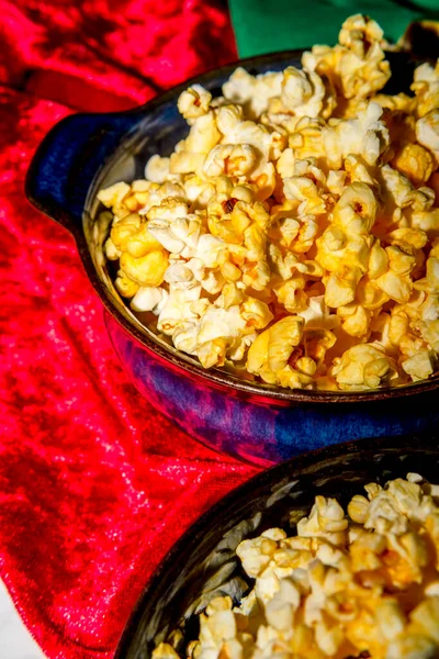 Vintage Retro Stylu Kina Popcorn Masłem — Zdjęcie stockowe