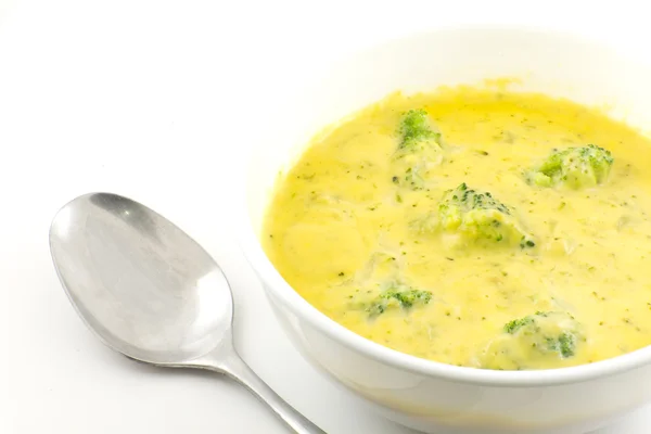 Brócolis e Cheddar Sopa de Queijo — Fotografia de Stock