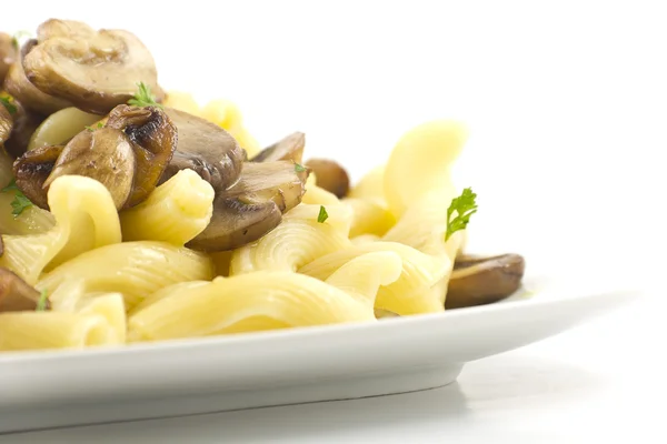 Pasta Dish Gigli Con Funghi — Stock Photo, Image