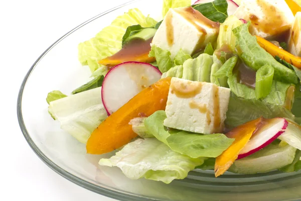 Salada de tofu com molho de gergelim — Fotografia de Stock