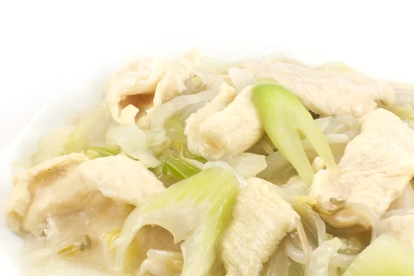 Chicken and Soybean Chow Mein Stock Photo