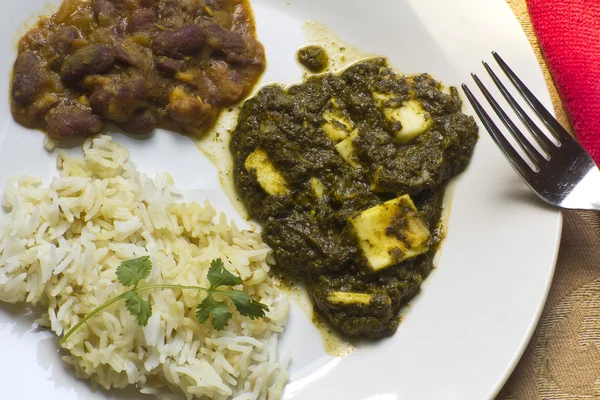 Sag Paneer - authentic Indian food — Stock Photo, Image