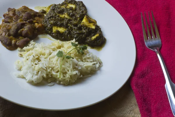 Sag Paneer - authentic Indian food — Stock Photo, Image