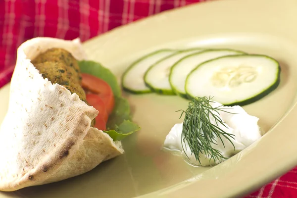 Falafel in a Pita Pocket — Stock Photo, Image