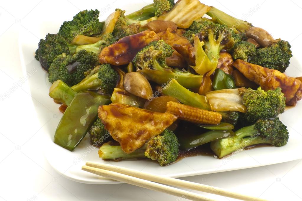 Sauteed Mixed Chinese Vegetables with Tofu
