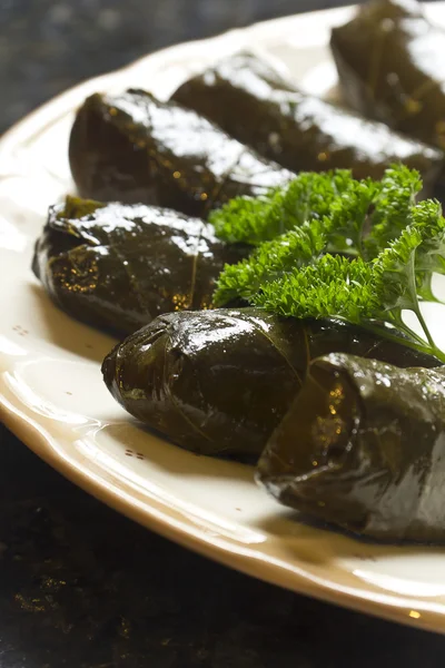 Yaprak Dolma, hojas de uva rellenas —  Fotos de Stock