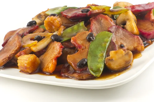Chinese Black Bean Pork Takeout — Stock Photo, Image