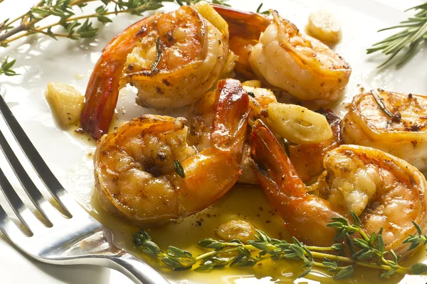 Portuguese Garlic Shrimp Royalty Free Stock Photos