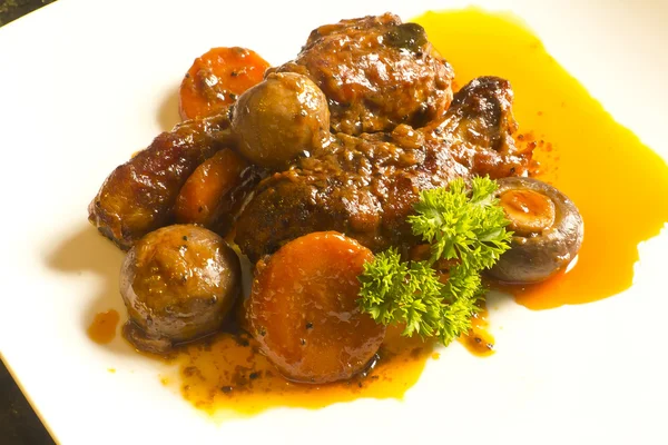 Francia Coq Au Vin csirke — Stock Fotó