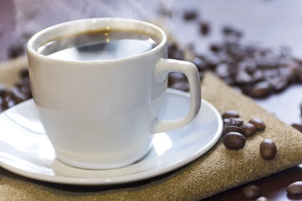 아침 뜨거운 커피 — 스톡 사진