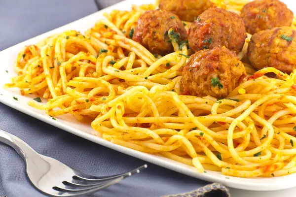 Spaghetti and Meatballs — Stock Photo, Image