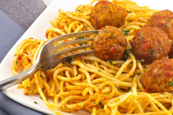 Spaghetti and Meatballs — Stock Photo, Image