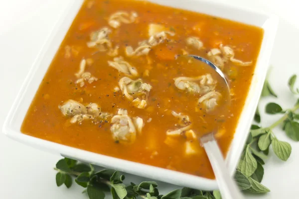 Manhattan clam chowder — Zdjęcie stockowe