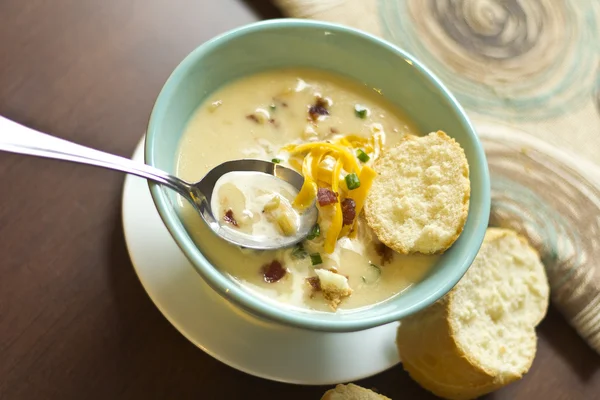 Loaded Baked Potato Soup — Stock Photo, Image