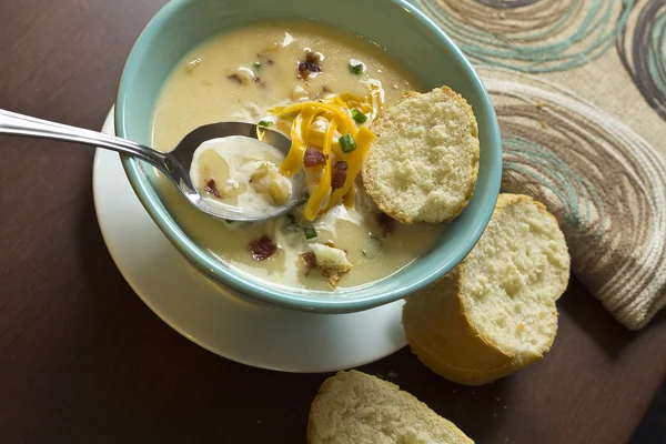 Loaded Baked Potato Soup — Stock Photo, Image