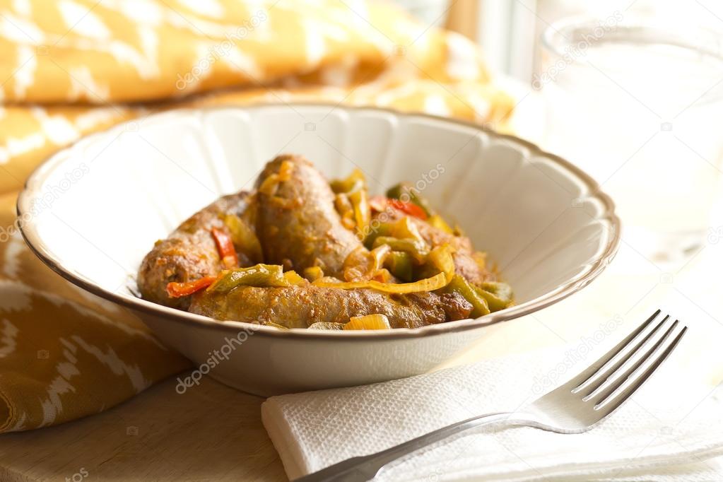 Sausage Onions and Peppers