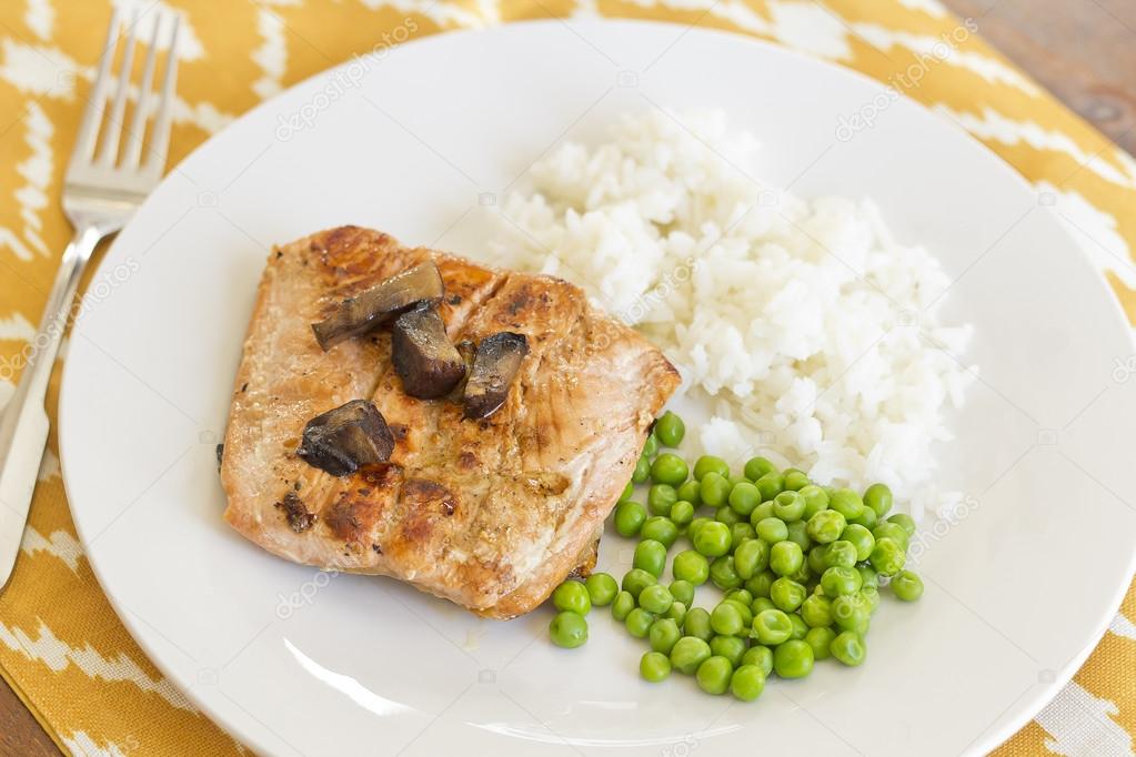 Salmon with Portobello Mushrooms