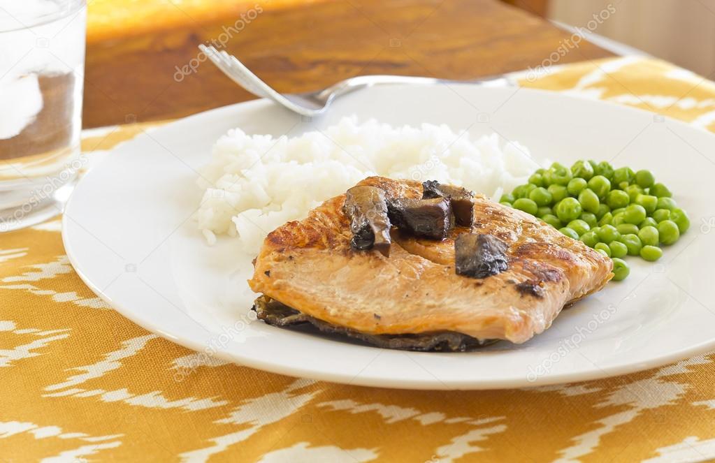 Salmon with Portobello Mushrooms