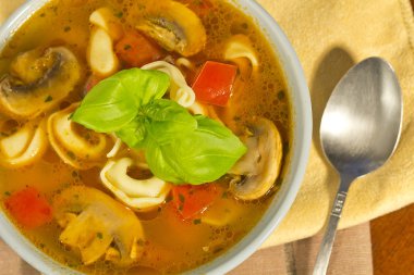 Mantarlı Tortellini çorbası