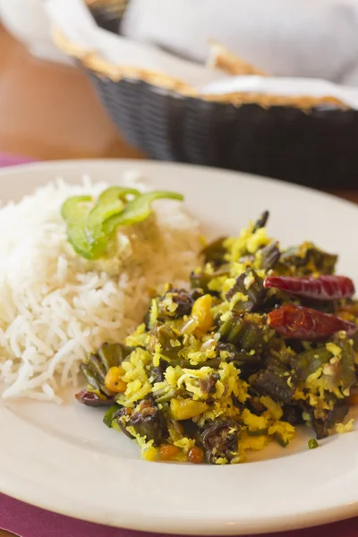 Indian Fried Okra — Stock Photo, Image