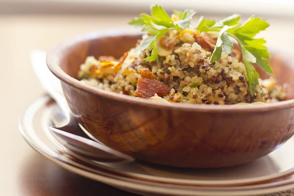 Dumanlı Quinoa ve pastırma salata — Stok fotoğraf