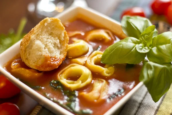 Τορτελίνια ντοματόσουπα — Φωτογραφία Αρχείου
