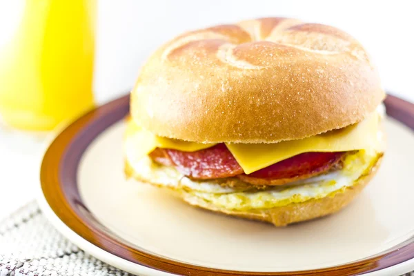 Taylor Ham śniadanie kanapka — Zdjęcie stockowe