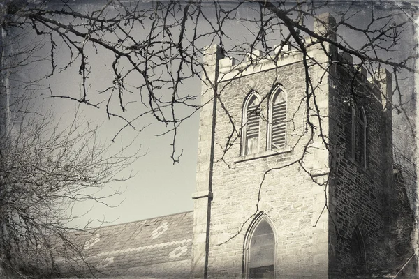 Eski ürkütücü kilise kale — Stok fotoğraf