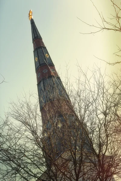 Spooky καμπαναριό της εκκλησίας — Φωτογραφία Αρχείου