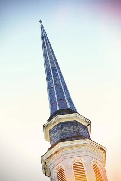 Spooky Chiesa Steeple — Foto Stock