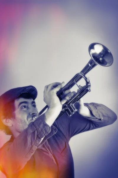 Vintage Trumpet Blast — Stock Photo, Image