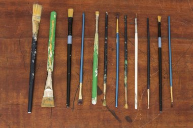 eski kullanılan Boya fırçaları