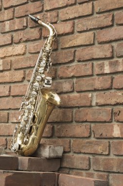 Saxophone Brick Wall clipart