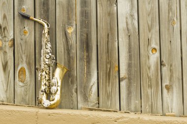 Saxophone Wooden fence clipart