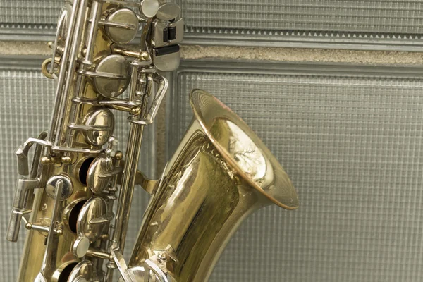 Saxophone Brick Wall — Stock Photo, Image