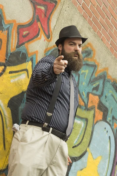 Snazzy Bearded Man — Stock Photo, Image