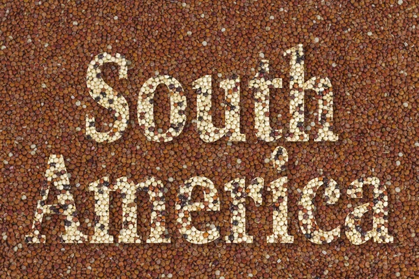 Текст Южная Америка — стоковое фото