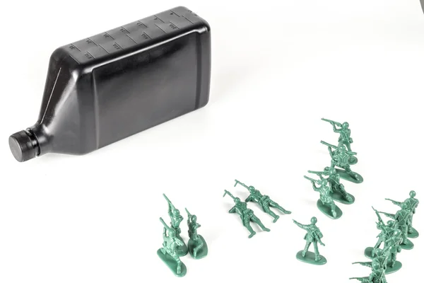 Army Men Oil — Stock Photo, Image