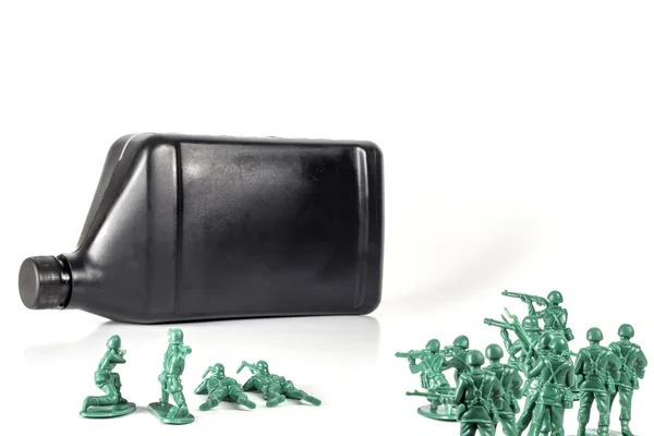 Army Men Oil — Stock Photo, Image