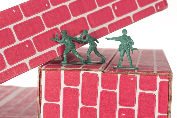 Green Army Men Teamwork — Stock Photo, Image