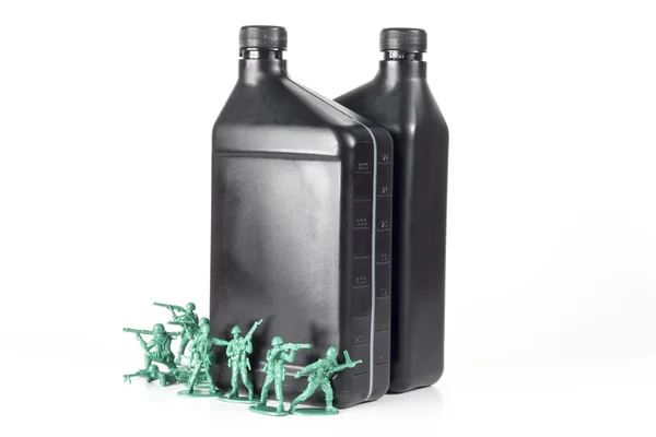 Army Men Oil — Stock Photo, Image