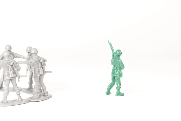 Bullying Toy Soldiers — Stock Photo, Image