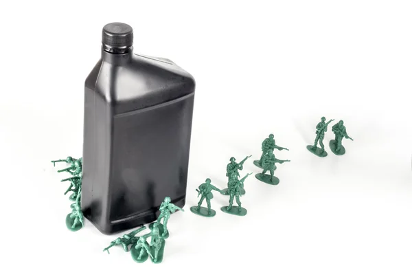 Army Men Oil — Stock Photo, Image